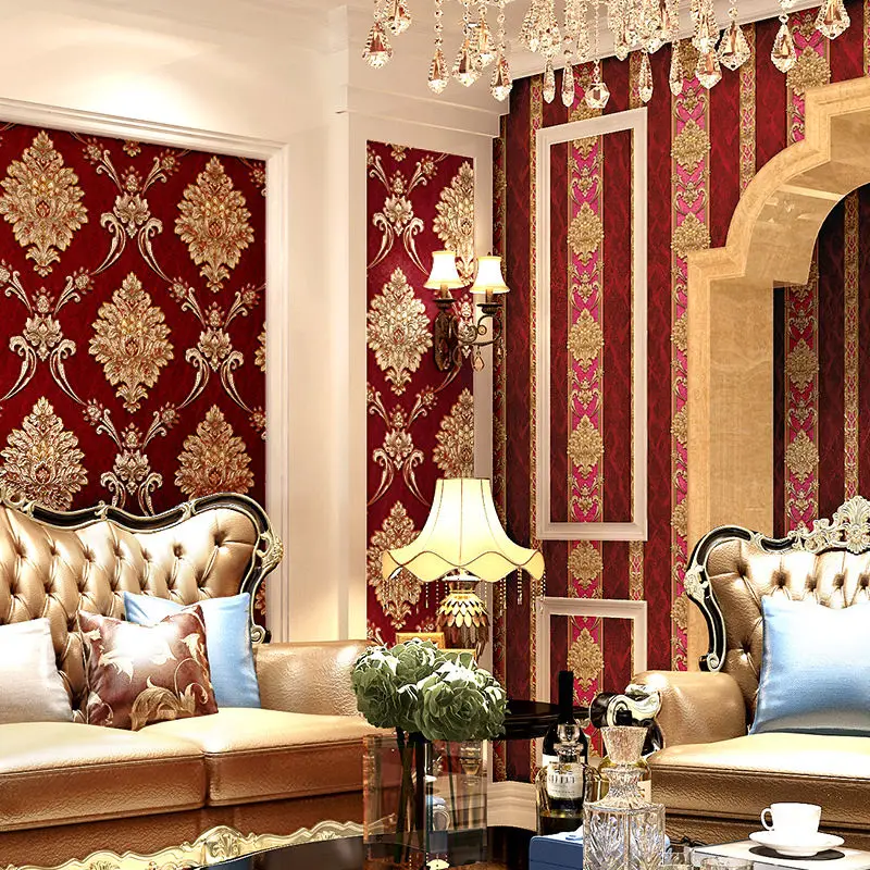 Papel de Parede 3D em PVC Azul - Luxury Lifestyle Wallpaper avaliação e preço