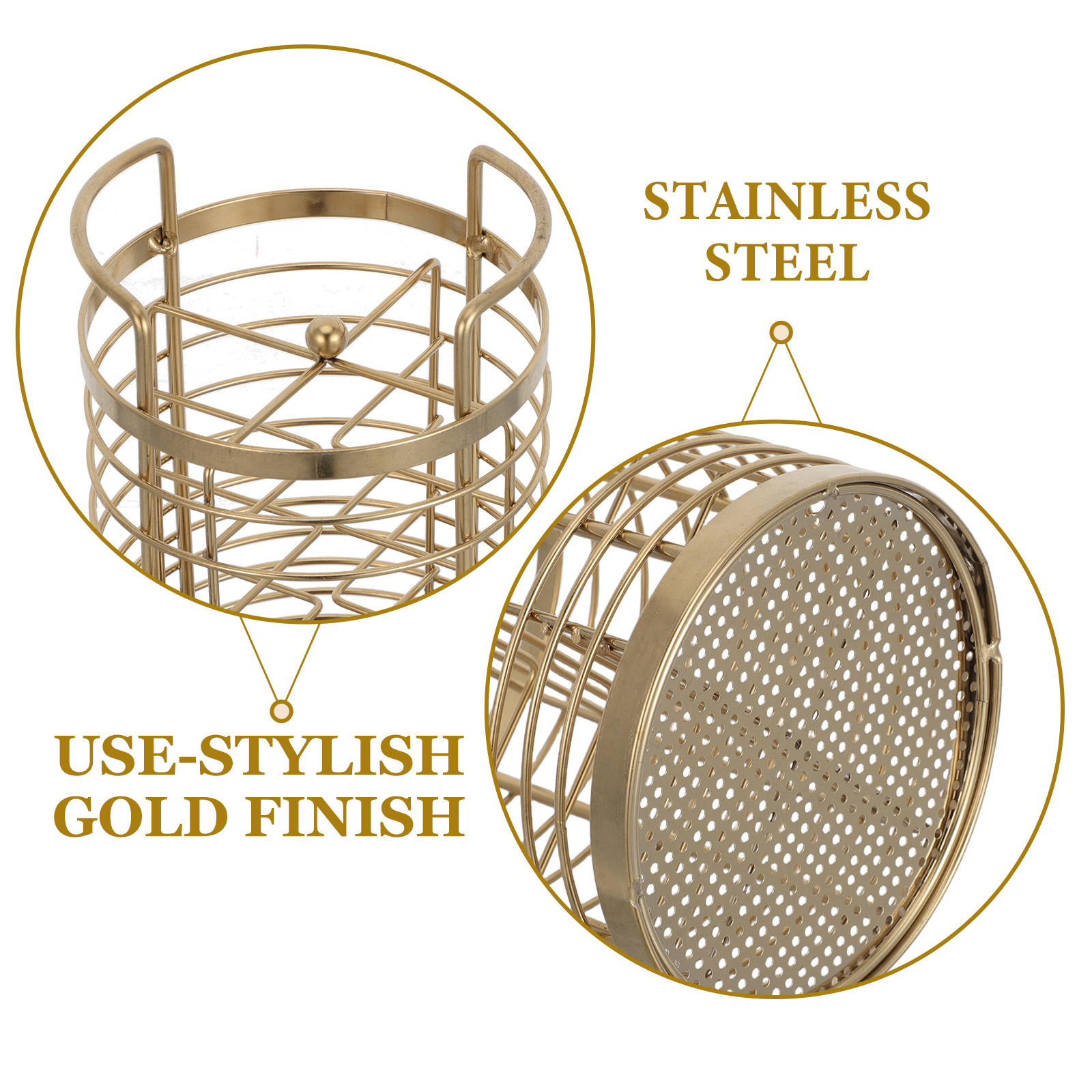Suporte giratório para utensíl - Gold Cutlery Flatware avaliação e preço