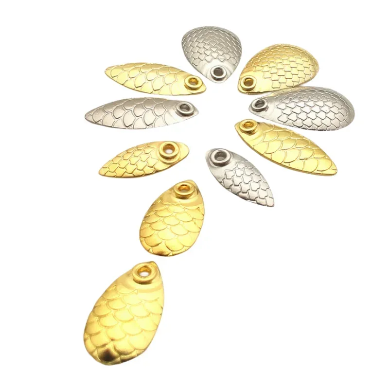 50 pçs lâminas de isca de pesc - Gold Cutlery Flatware avaliação e preço