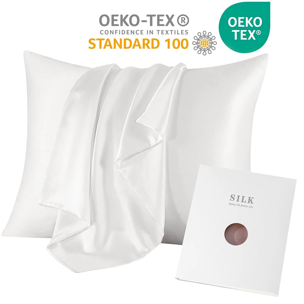 Fronha de Seda Pura Natural de - Silk Pillowcase Set avaliação e preço